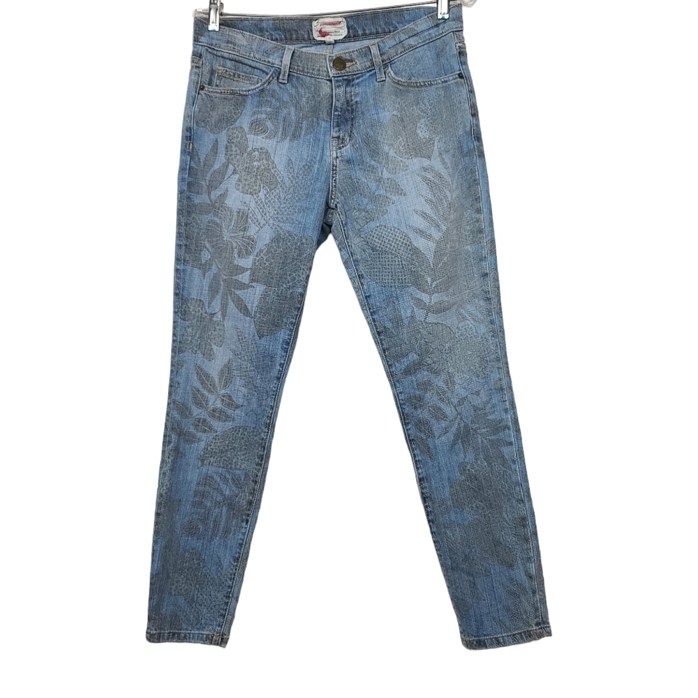 Current/Elliott The Stiletto Denim Jungle Floral Print Jeans 29